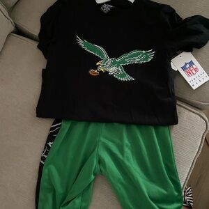 Kids (boys) eagles set. T-Shirt & matching shorts 🦅🖤💚